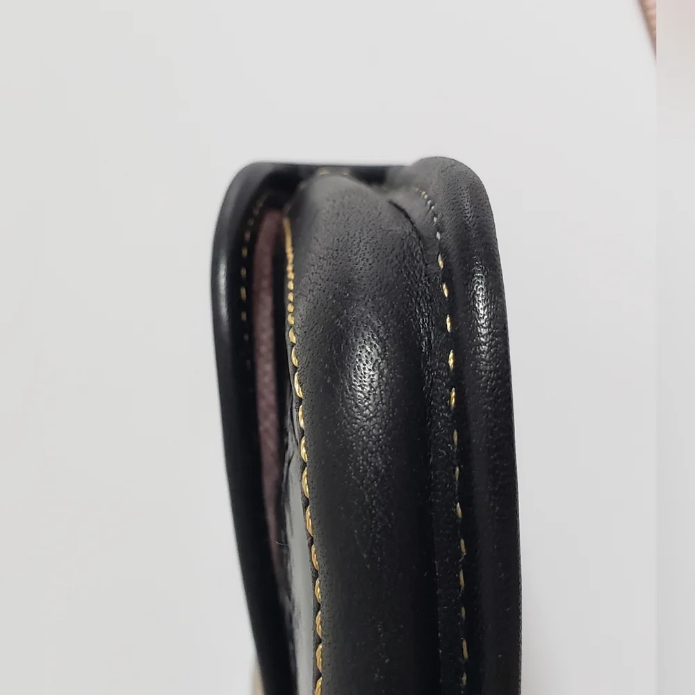 Dooney & Bourke Nile Black Leather Croc Embossed Wristlet